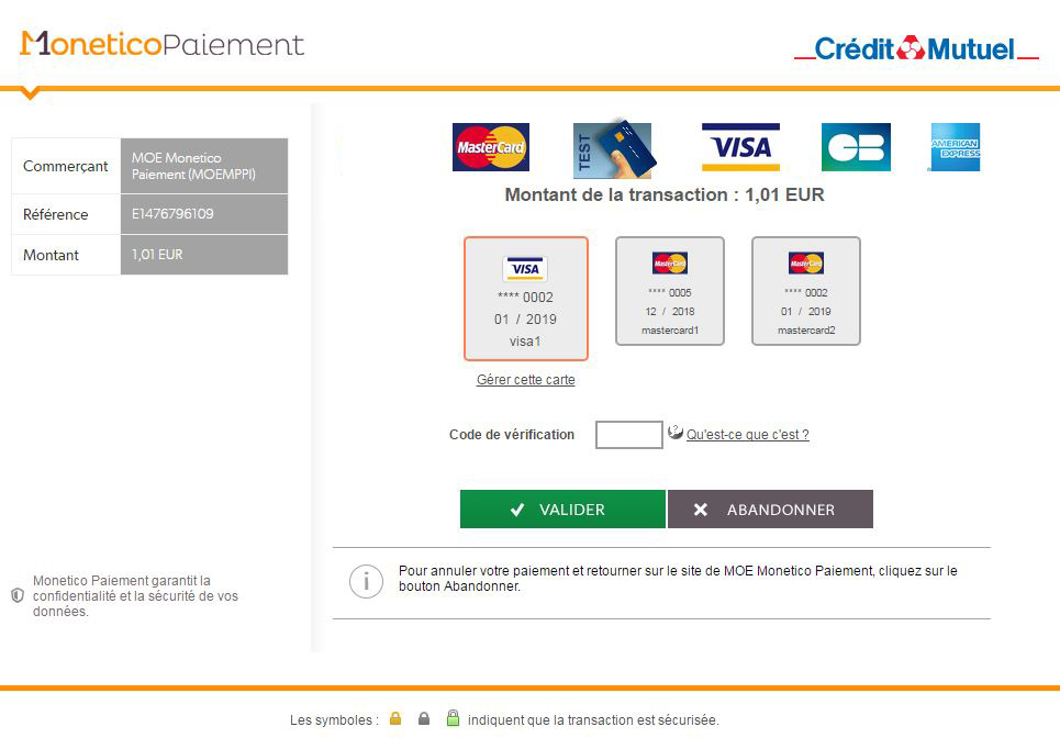 Option Paiement Express
